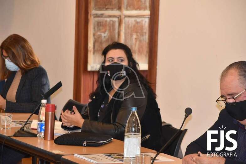 La concejala de Recursos Humanos, Celeste López (NC), durante la sesión de este martes/Francisco Javier Santana.